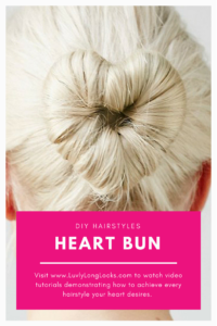 Why not wear your heart on your head instead of on your sleeve? Learn to style a heart bun by visiting LuvlyLongLocks.com.