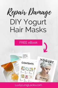 Repair damaged hair and add shine to your locks by making your own yogurt hair masks. Click the image to download your free Yogurt Hair Masks ebook now!