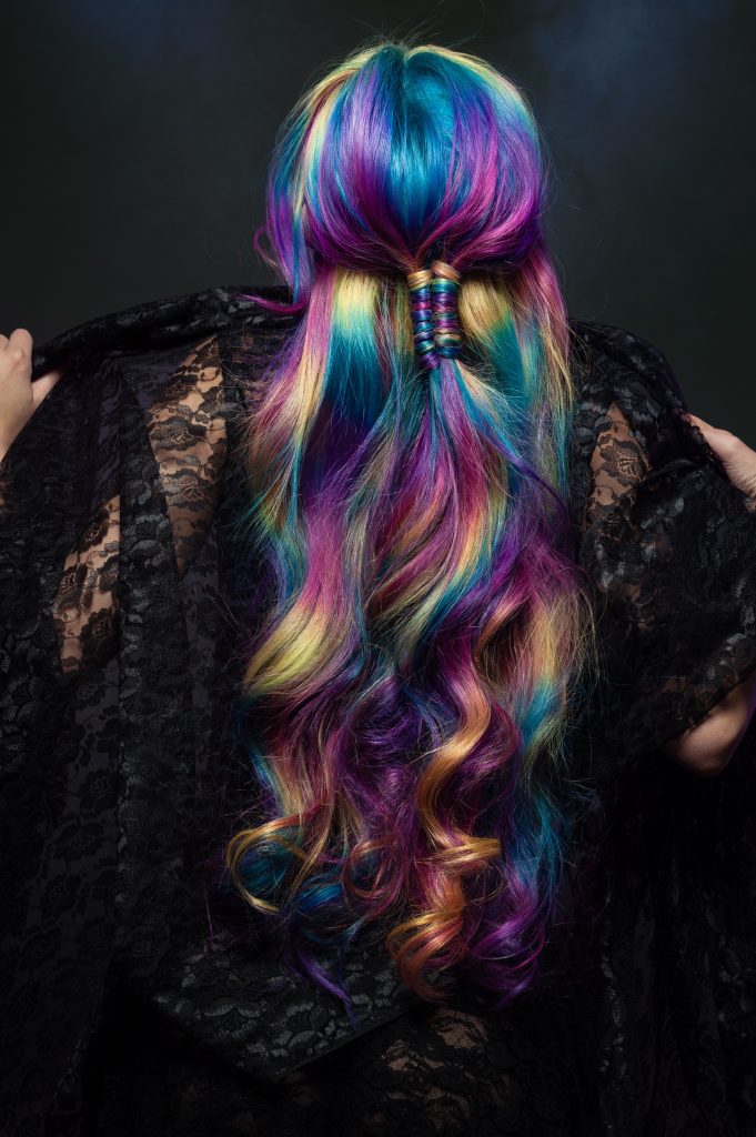 Based in Reno, Nevada, Hairstylist Laura Myers specializes in vivid hair color.